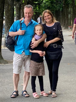 Christina Lüscher mit Familie